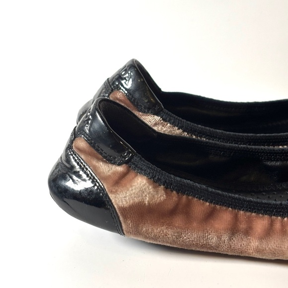 Prada Vintage Velvet & Patent Flats | Made in Italy Designer Shoes size 5 - Picture 8 of 11